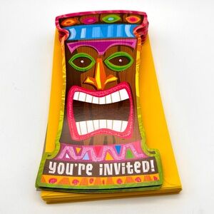 16 Tiki Torch Party Invitations